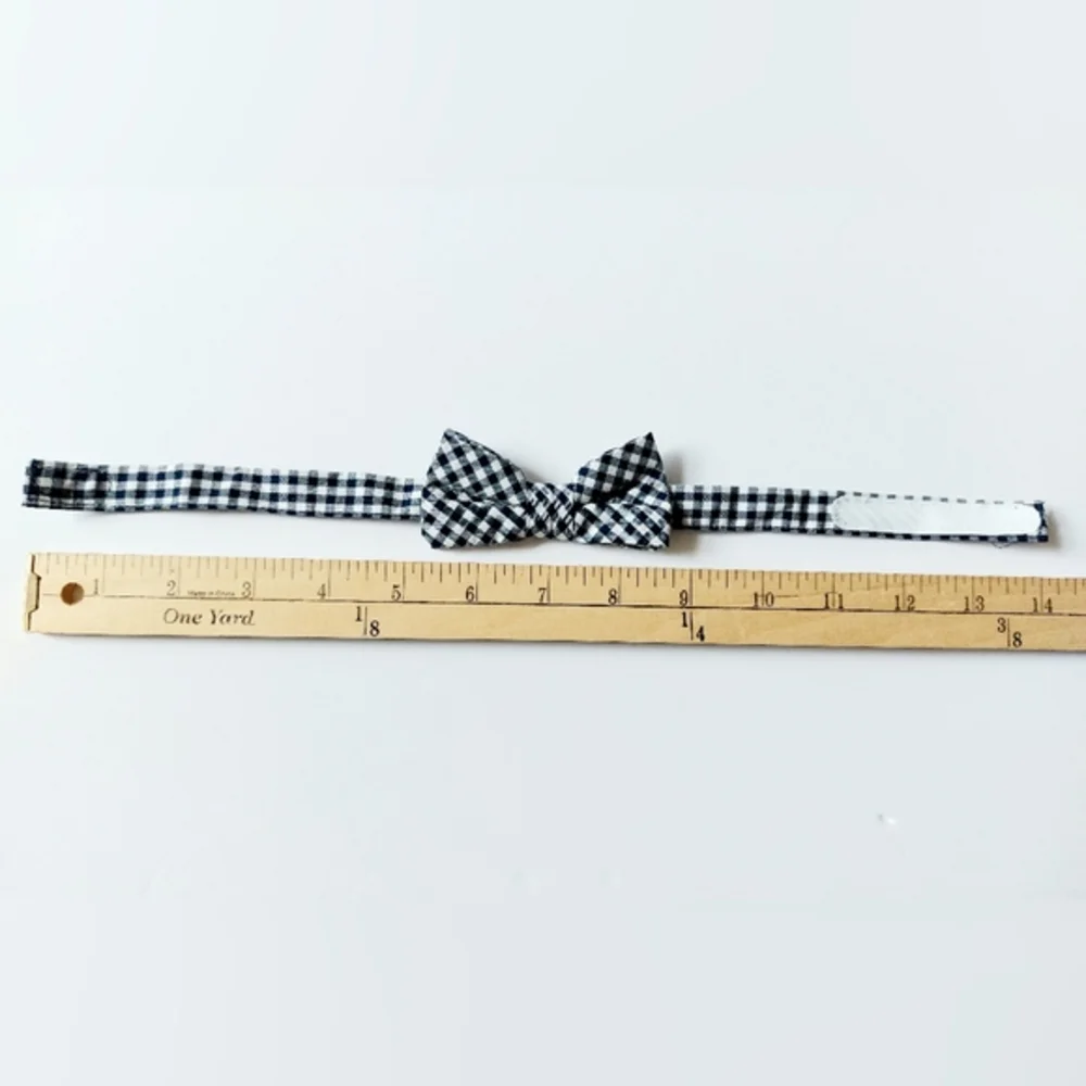 Baby Bowtie Blue &‎ White Checkered Plaid 0-6 months